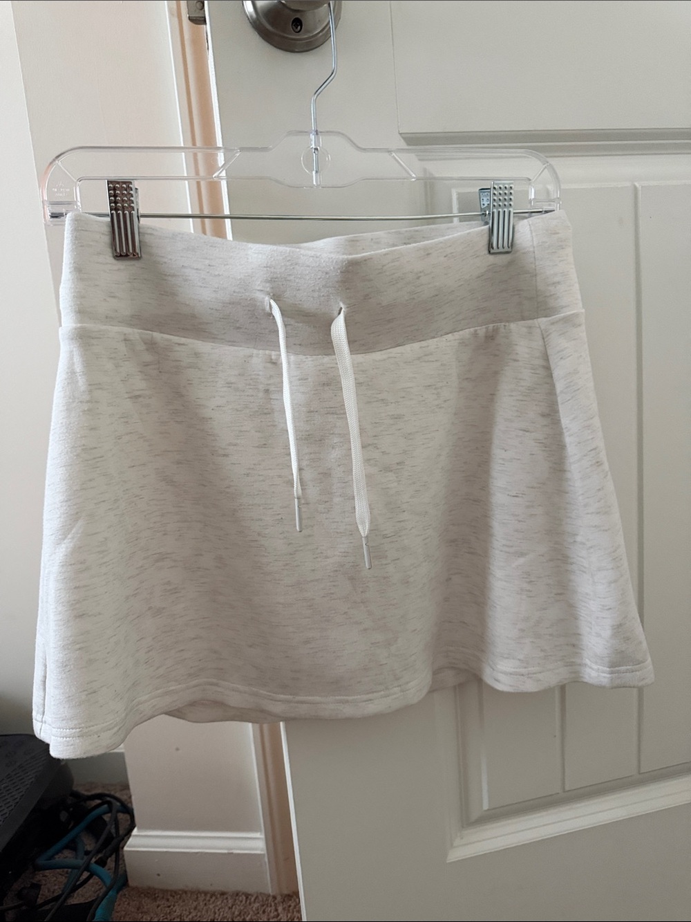 Casual Drawstring Skirt — Heathered Cream
